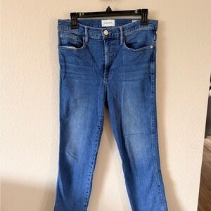 Frame Denim Le Pixie Women's Classic Blue Slender Straight Leg Jeans 29